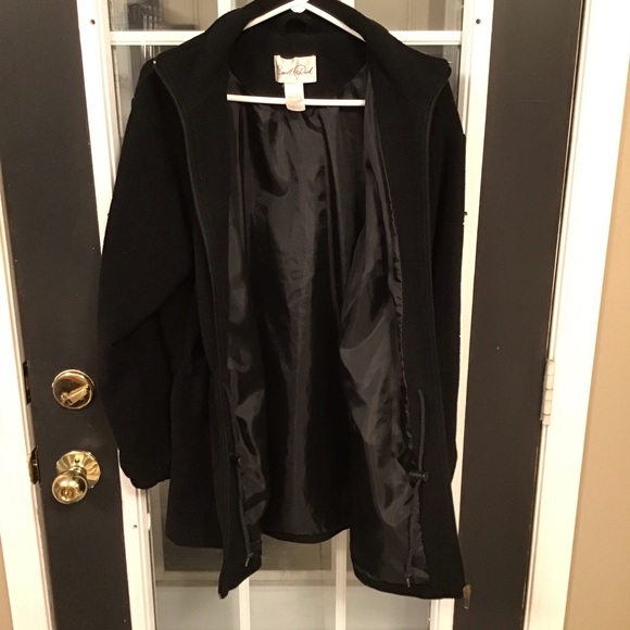 🧥 Carroll Reed Black Fleece Jacket Ladies Size M - Picture 5 of 6